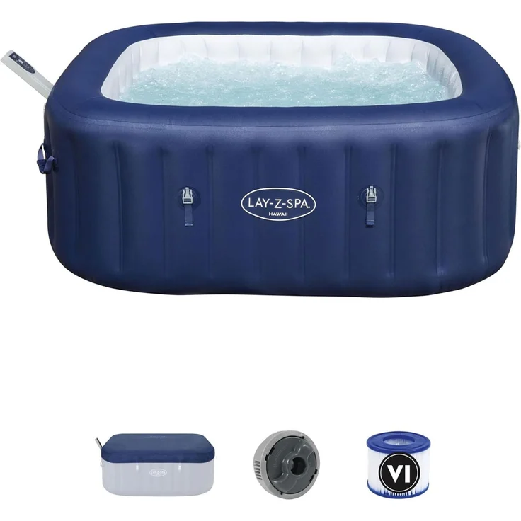 Bestway Energiespar-Whirlpool 180 x 180 x 71 cm Hawaii AirJet | max. 6 Personen | App-Steuerung – Bild 1