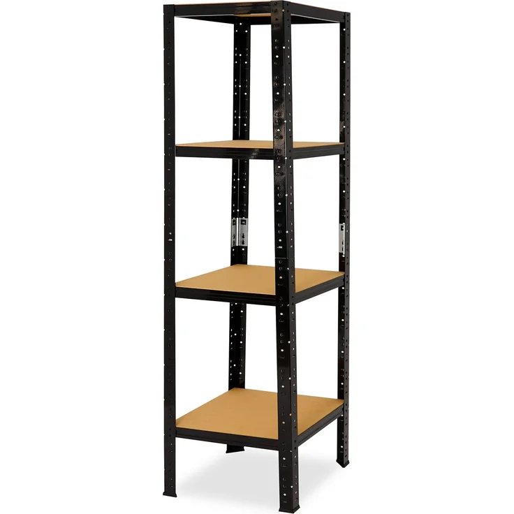 shelfplaza BLACK 180x50x50 cm Schwerlastregal in schwarz mit 4 Böden und 175 kg Traglast pro Boden – Bild 6