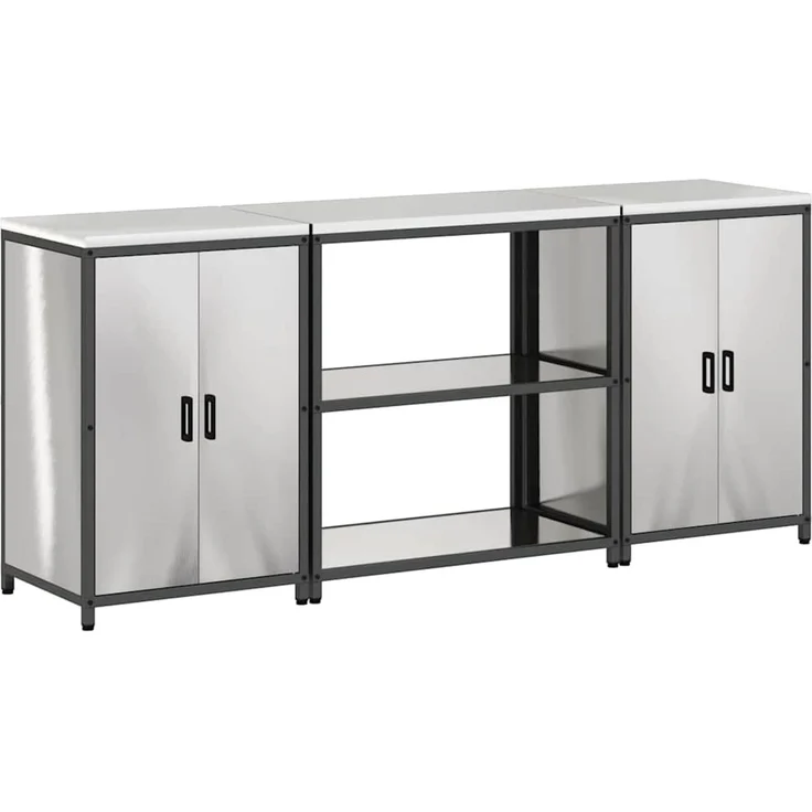 vidaXL Aufbewahrungsset für die Küche HATTEM 3 stk. Silber 3392670 – Bild 2