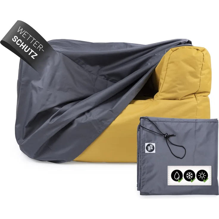 Lumaland Wetterschutzhaube für Sitzsack-Sessel Modular 100 x 76 x 75 grau