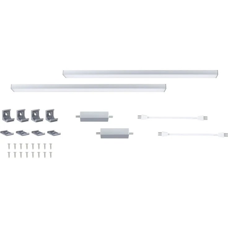 LED Unterschrankleuchte Inline Erweiterungsset 3000K dimmbar 2x4W 350x26mm 2x350lm 24V Chrom matt – Bild 8