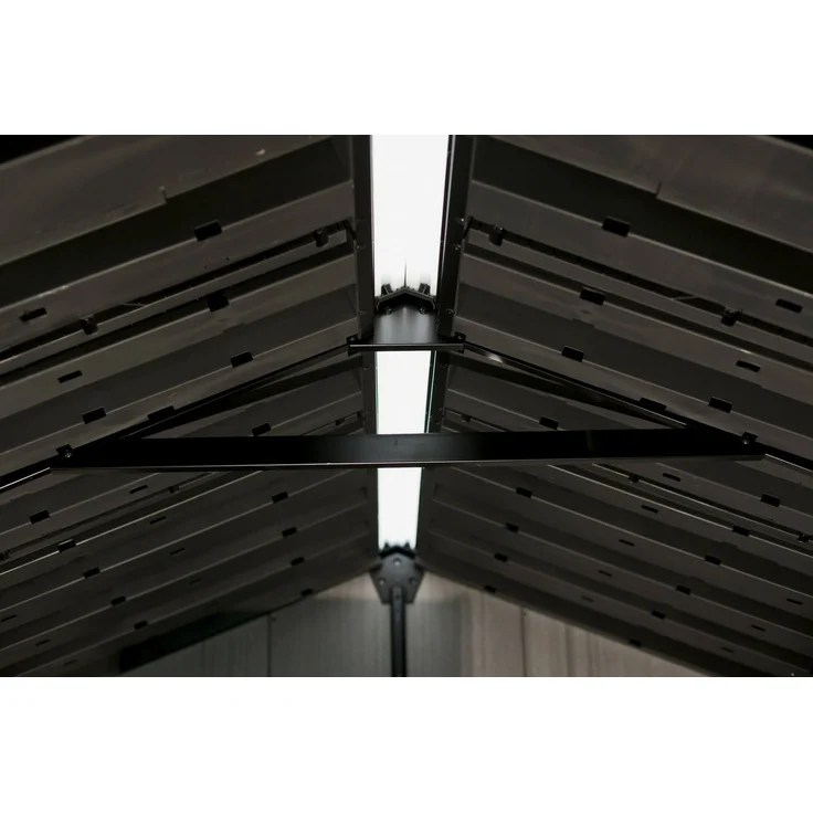 Dmora Gartenhaus Kincardine, Gartenhütte, Gartenhaus, Werkzeugschuppen, 230x539 h246 cm, Braun – Bild 9