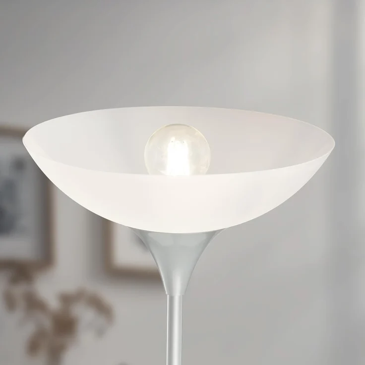 Reality Leuchten R4302-87 Fluter, 1x E27, titanfarben, Schirm in weiß – Bild 3