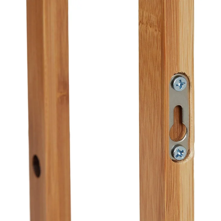 Relaxdays Wandregal mit 3 Ablagen, Walnuss natur, 60 x 15 x 50 cm – Bild 6