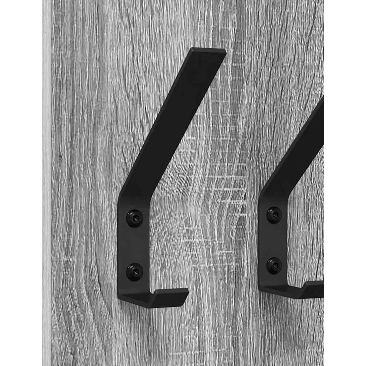 vidaXL Wandmontierter Kleiderständer Grau Sonoma 20 x 1,5 x 100 cm 874464 – Bild 7