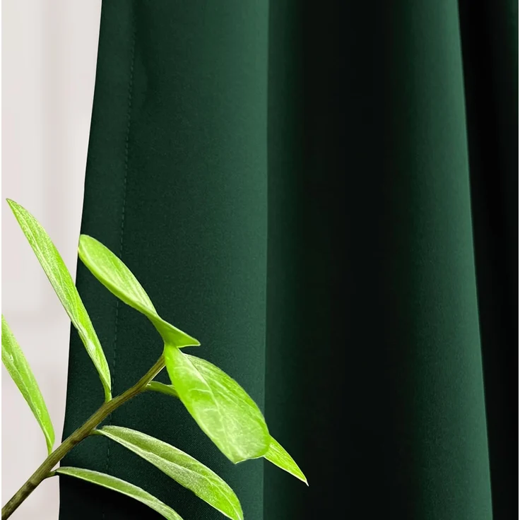 Rollmayer 'Vivid' 2er Pack Vorhänge mit Tunnelband flaschengrün 26, 135x215 cm, blickdicht – Bild 6