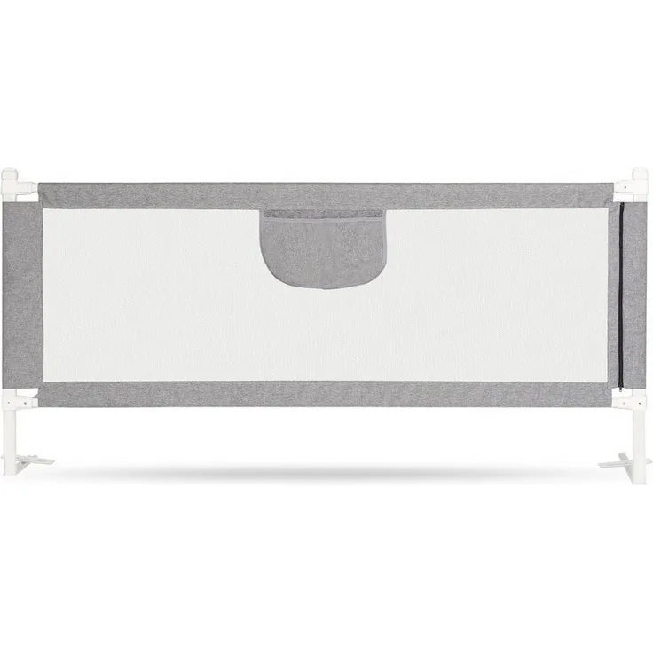 Clanmacy Bettschutzgitter Bettgitter, Bettgitter, Kinderbettgitter für Kinder, Babybettgitter (klappbar, tragbar, Kinderbettschutzgitter, Fallschutz 150-200cm), aus Metall
