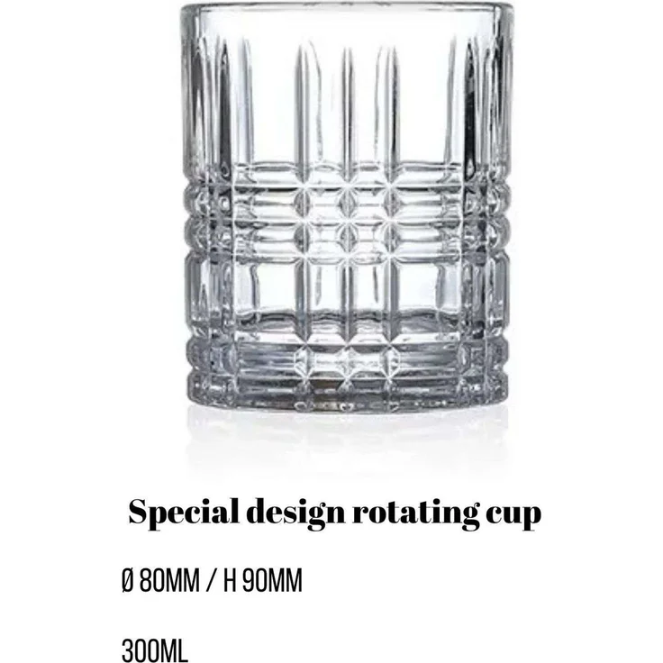 Hermia Concept 'Big Cizgi' Whiskygläser-Set (2-teilig), Transparent, Ø 8 x 9 cm, 300 ml – Bild 3