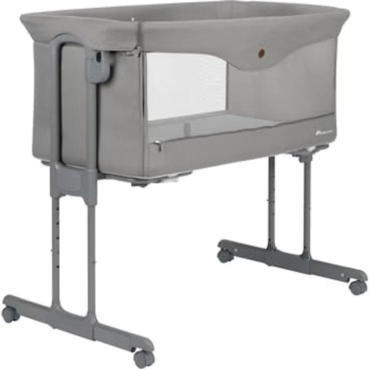 bebeconfort 2in1 Beistellbett & Stubenwagen Amara, ab Geburt bis 9 kg, mit Matratze und Reisetasche, Tinted Gray – Bild 1