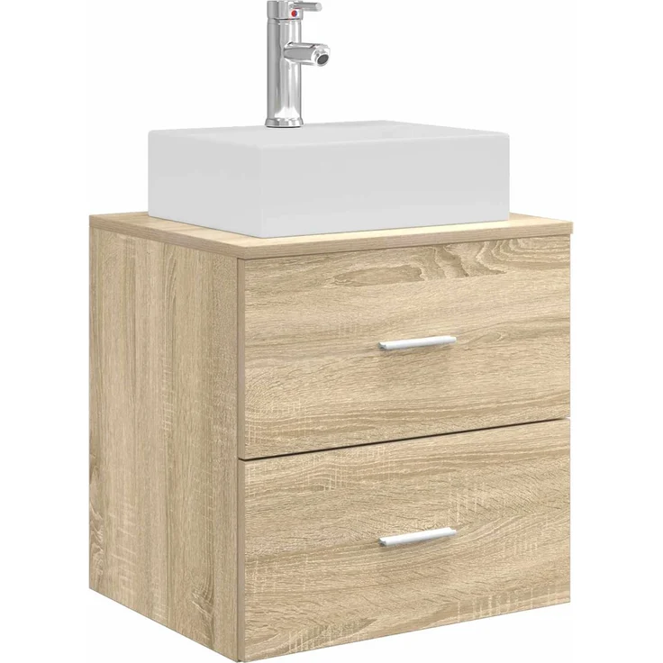 vidaXL Badezimmerschrank-Set 3 stk. Sonoma-Eiche 129 x 41 x 79,5 cm 3405837 – Bild 5