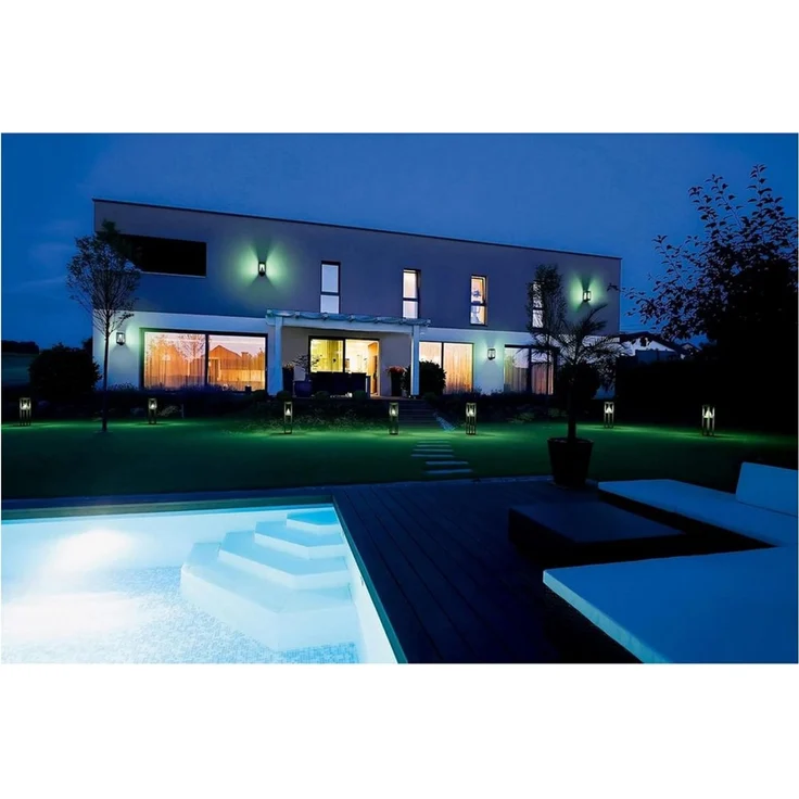 LEDVANCE SMART+ Outdoor Bluetooth Solar-Wegeleuchte, mit warmweißem (3000K) und Farblicht, ohne Strom nutzbar, bis 2,5 Stunden Brenndauer bei 100% Licht, wiederaufladbar mit USB-C Kabel, IP44, schwarz – Bild 2