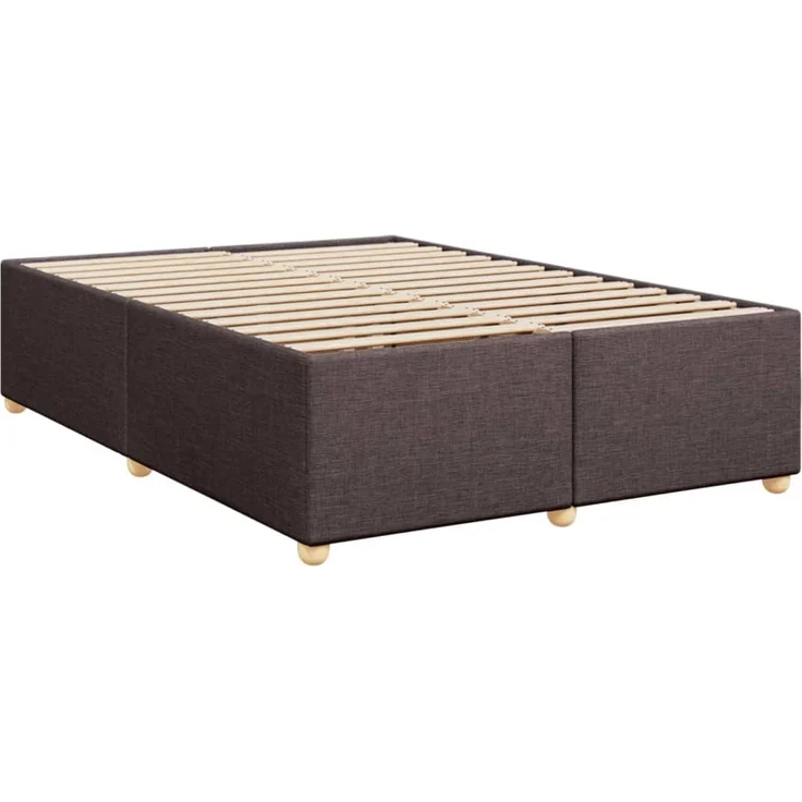 vidaXL Boxspringbett mit Matratze Dunkelbraun 160x200 cm Stoff 3289048 – Bild 9