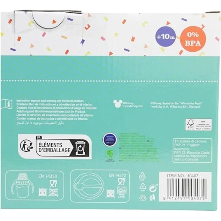 Disney Mickey Mouse Kindergeschirr-Set Baby Geschenkset 3-teilig – Trinkbecher, Schale & Löffel (3-tlg) – Bild 5