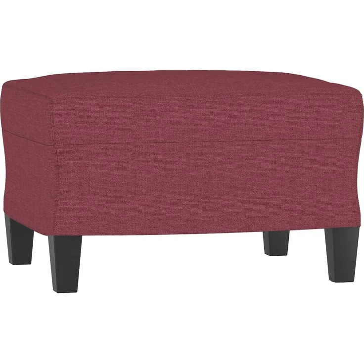 vidaXL Sessel mit Hocker Weinrot 60 cm Stoff 3201149 – Bild 4