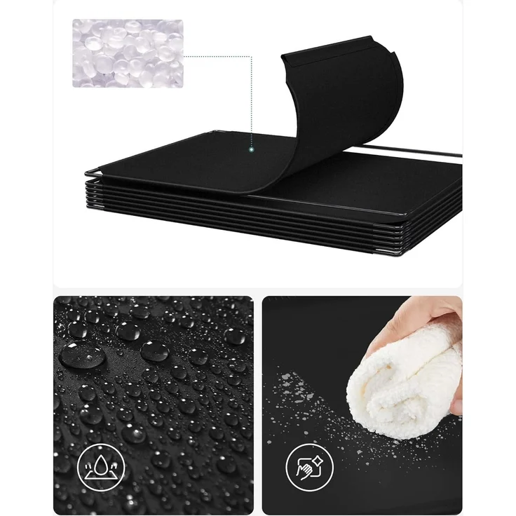Songmics Regalsystem, Schuhregal, Set aus 16 Würfeln, Kleiderschrank aus Kunststoff, mit Türen, Steckregal, Aufbewahrung von Kleidung, Schuhen und Büchern, einfache Montage, schwarz LPC44HS – Bild 7