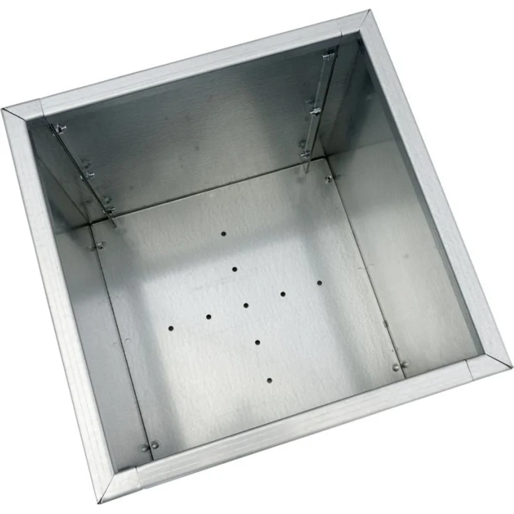 Blumentopf Timjan aus Aluminium, modern, silber, rostfrei, 40x40 cm, mit Entwässerungsloch – Bild 2