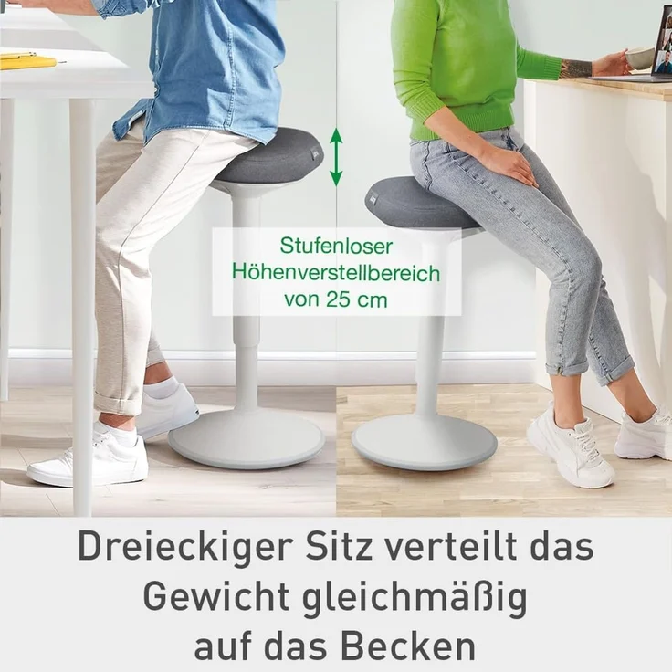Leitz Stehhocker Ergo Active 65450085 hellgrau – Bild 4