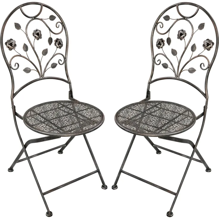 2er Set Klappstuhl Pinatubo Metall Stuhl Sessel Gartenstuhl Garten Outdoor Möbel