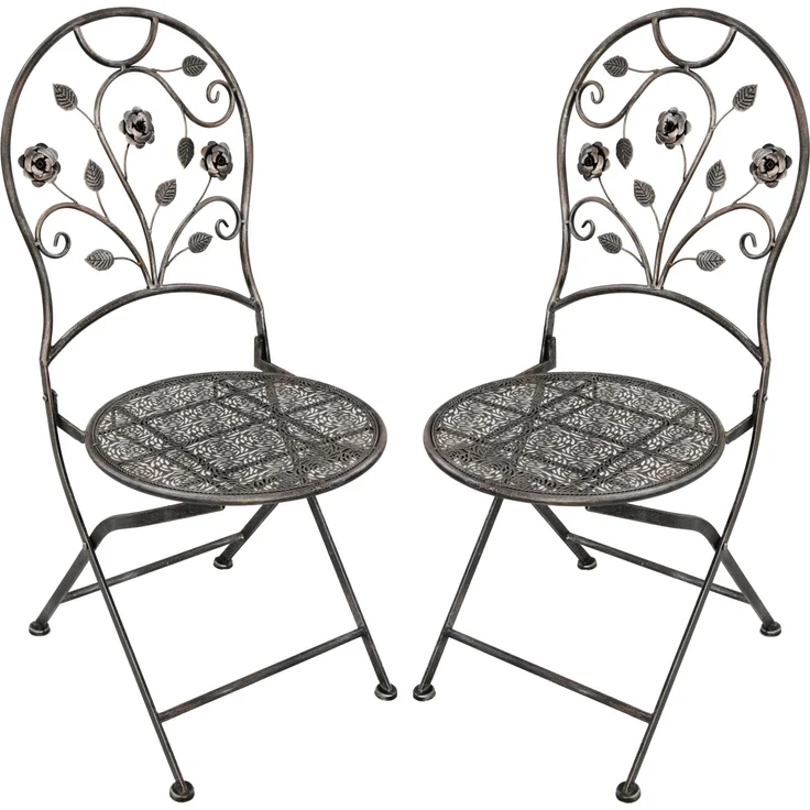 2er Set Klappstuhl Pinatubo Metall Stuhl Sessel Gartenstuhl Garten Outdoor Möbel