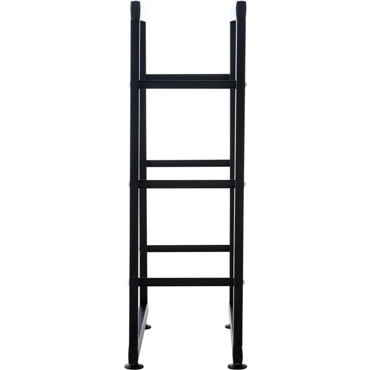 TPFLiving Kaminholzregal Kerry-II handgefertigt für Innen und Außen, BxTxH:80x25x100 cm, (Kaminholzkorb - Brennholzregal - Feuerholzregal), Für Wohnzimmer, Terrasse, Balkon - Gestell: Metall Schwarz – Bild 4