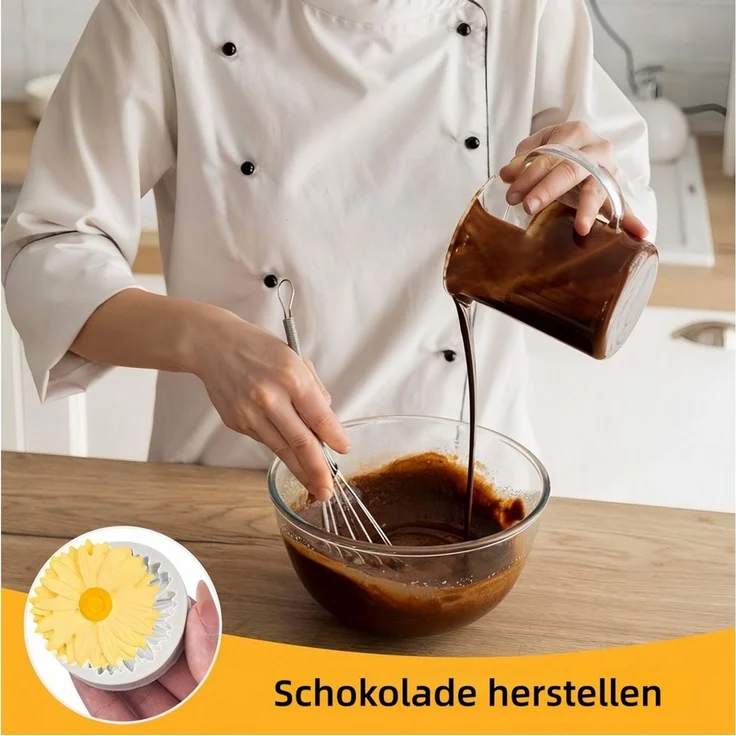 FOUORTUNATE-BEE Silikonform 6er-Set Silikonform für Gänseblümchen-Blüten, (6-tlg), Back- und Schokoladenform für Kuchen und Süßigkeiten – Bild 4