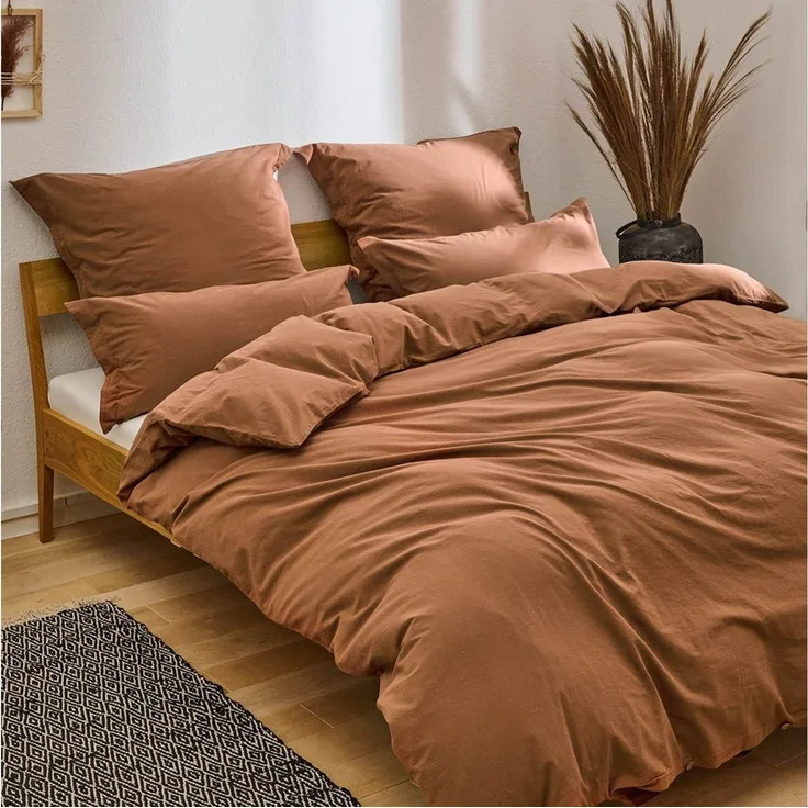 Blumtal Bettwäsche Bettwäsche aus 100% Baumwolle mit Kissenbezug, Oeko-TEX zertifizierte Bettwäsche in Leinen Optik