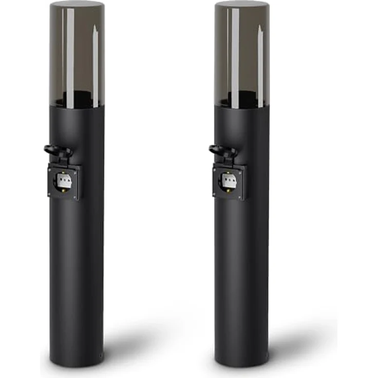 SSC-LUXon LED Gartenstrahler VARDA Außen Wegeleuchte mit Steckdose E27 Höhe 50 cm IP44 schwarz – Bild 2
