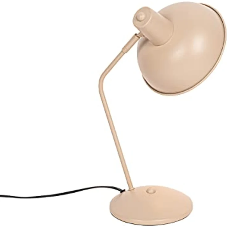 QAZQA Retro Tischlampe Milou, beige, Dimmbar, Stahl Rund, E14, LED geeignet, für Wohnzimmer und Schlafzimmer – Bild 8