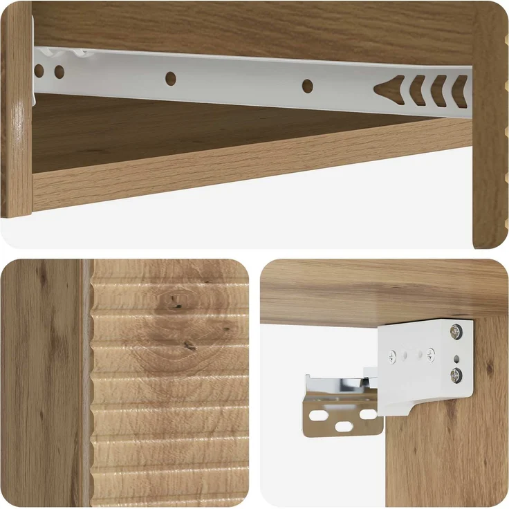 vidaXL Wandmontierter Beistelltisch Artisan-Eiche 87,5 x 34,5 x 17 cm 898674 – Bild 7