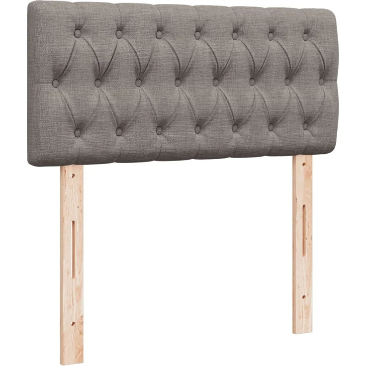 vidaXL Boxspringbett mit Matratze Taupe 100x200 cm Stoff 3287378 – Bild 7