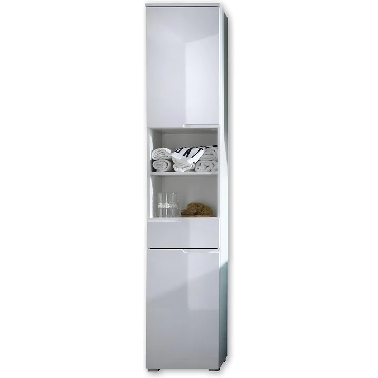 Hochschrank Spirit / Spice, Holzwerkstoff, Weiß, 40 x 199 x 32 cm