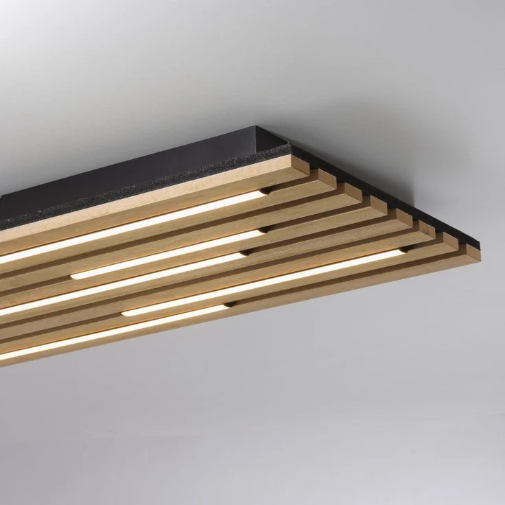 JUST LIGHT 15591-79 AKUSTIK Deckenleuchte Holzoptik 3000K – Bild 3