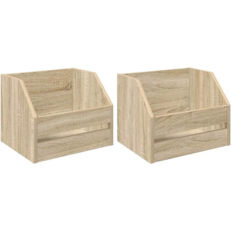 vidaXL Vinyl Album Box 2 Stk. Sonoma-Eiche 38 x 30 x 29 cm 8012815 – Bild 2