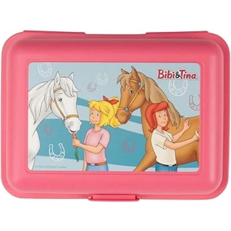 United Labels® Lunchbox Bibi & Tina Brotdose Pferde Lunchbox Butterbrotdose mit Trennwand, Kunststoff (PP) – Bild 4