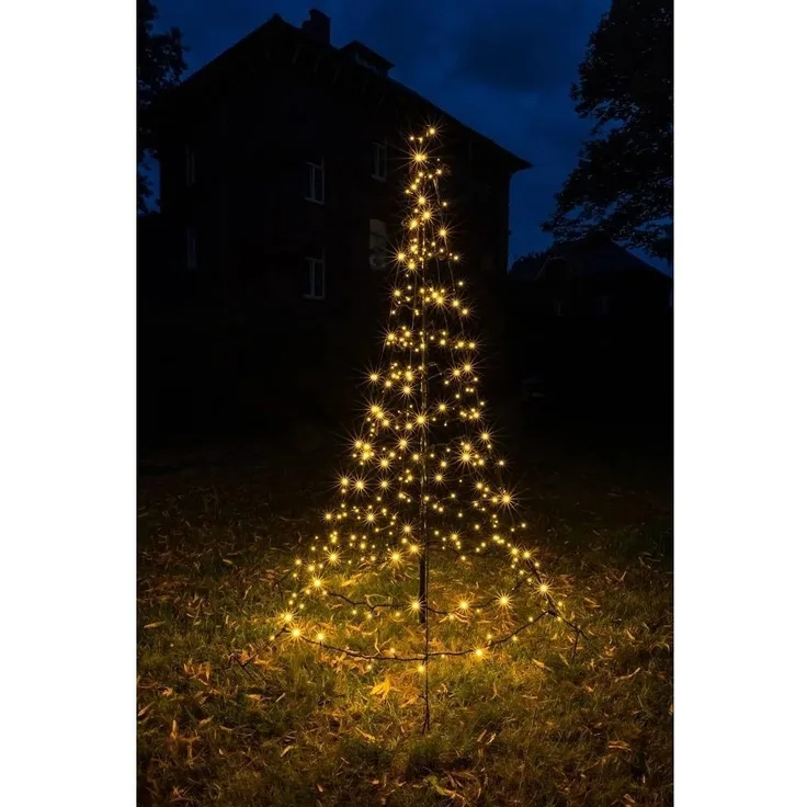 Star-Max LED-Lichterkette 35271T LED Tannenbaum GALAXY 2x1,4m 300 warmweiße LEDs außen Timer