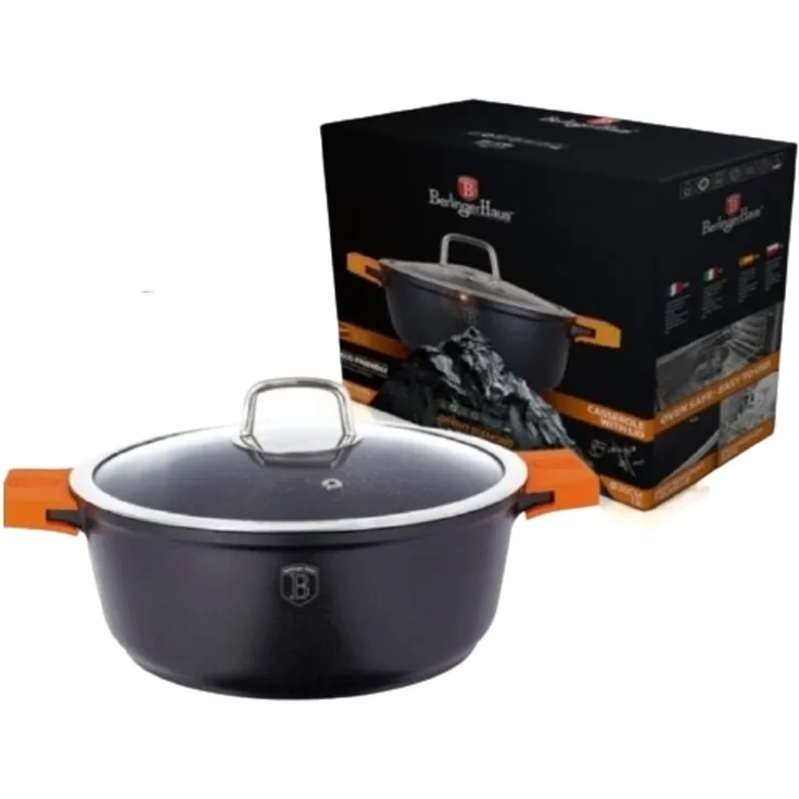 Berlinger Haus BH/1094N 2 2 l Rund Schwarz Orange Aluminium-Guss Orange Silikon