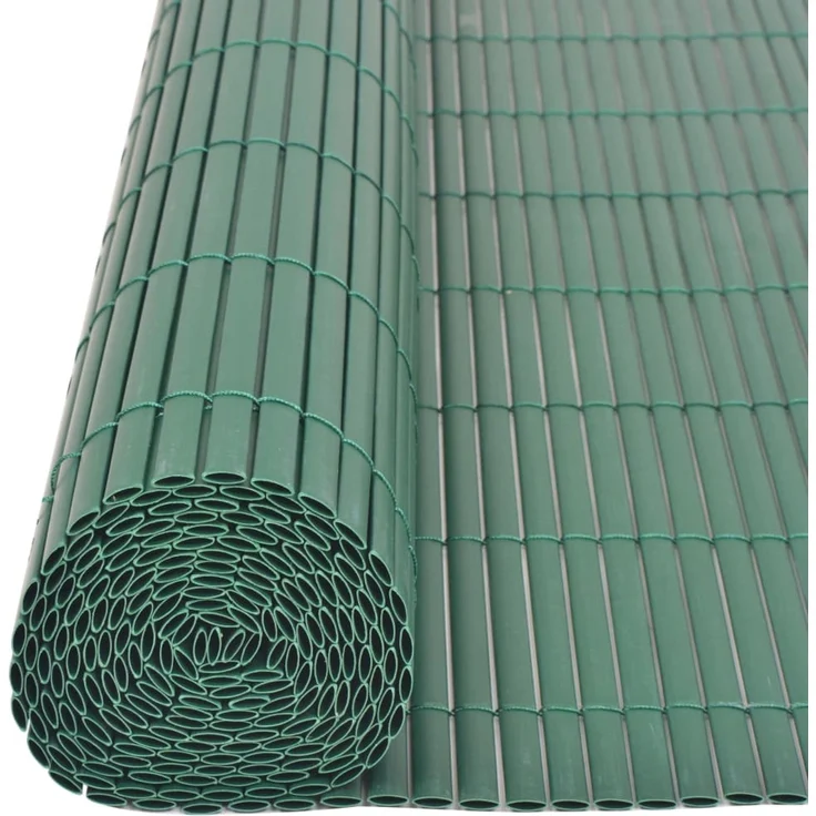 vidaXL Gartenzaun Doppelseitig PVC 90×500 cm Grün 43628 – Bild 5