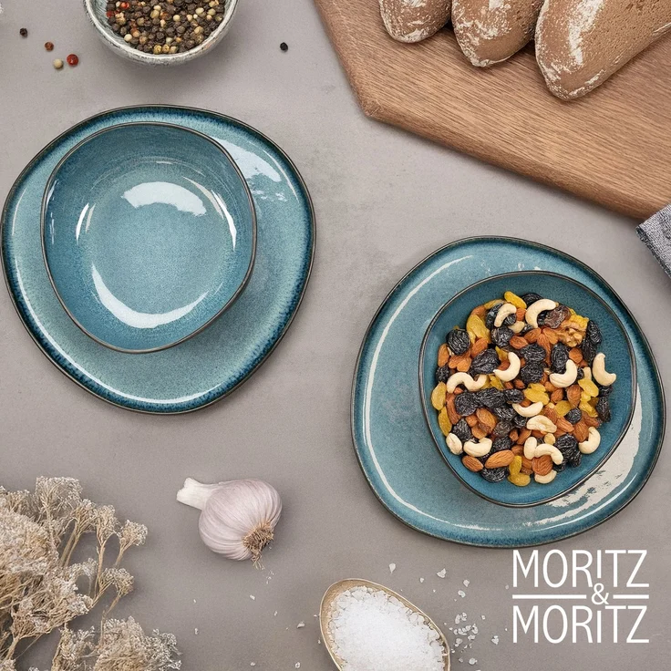 Moritz & Moritz ORGANIC Servierschale 2er - Blau – Bild 8