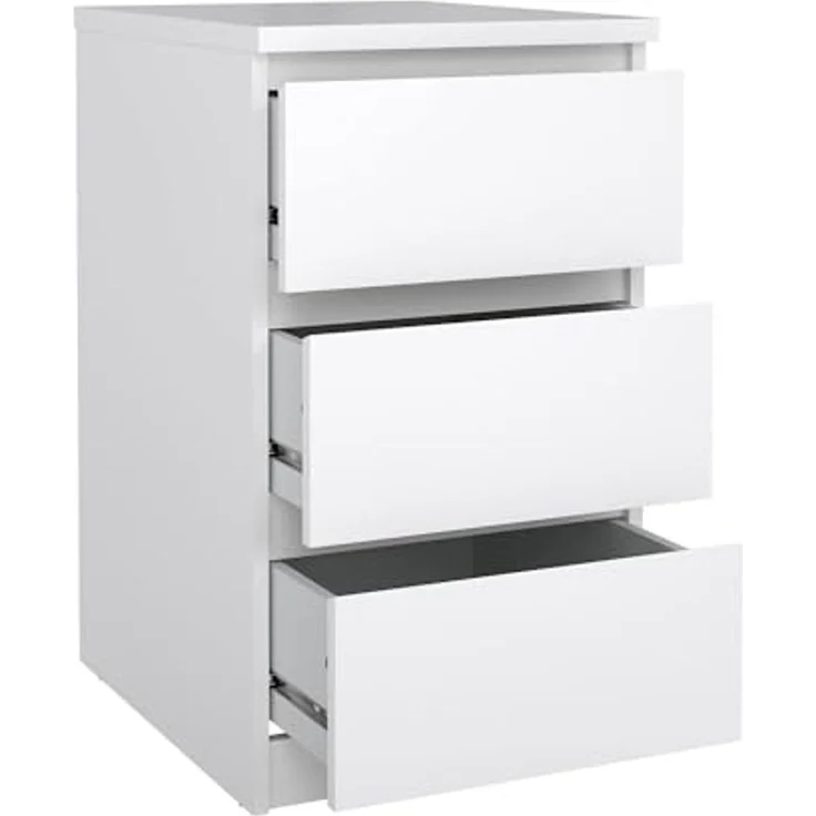 Dmora - Kommode Ameline, Mehrzweckkommode, Schlafzimmerkommode, Schrank mit Schubladen, 40x50 h70 cm, Wei? – Bild 6