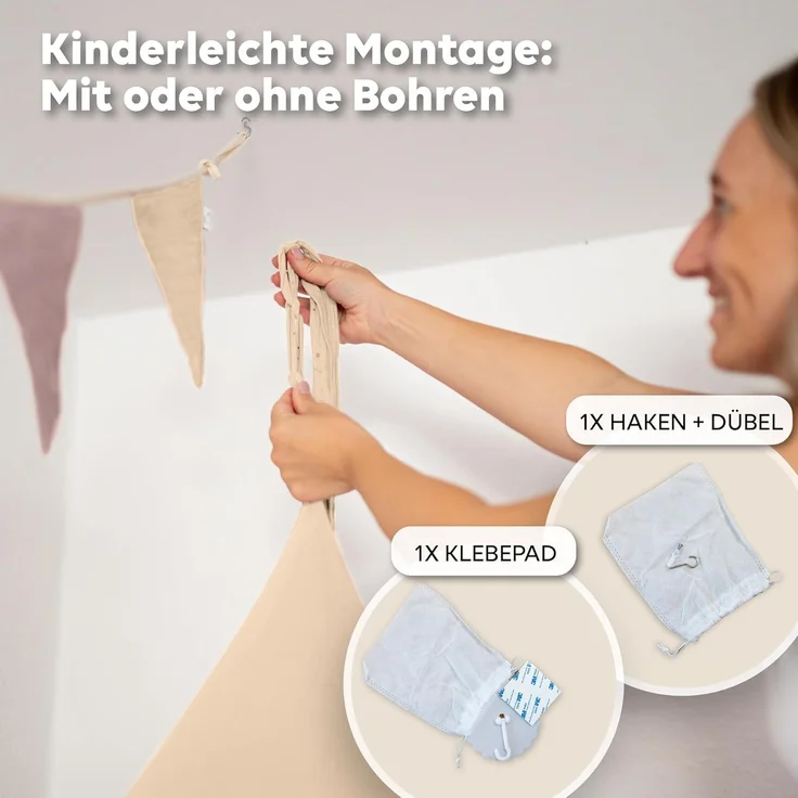 lilimaus Betthimmel Hochwertiger Baldachin Betthimmel Kinderzimmer, Gold Applikation, Stilvoller Baldachin für Baby- und Kinderzimmer – Bild 4