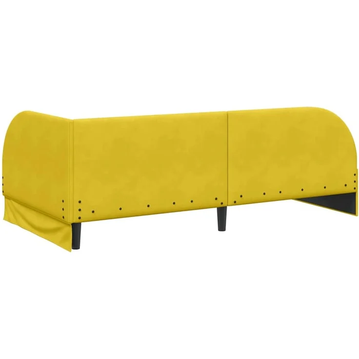 vidaXL Eckbettgestell mit Matratze 2 stk. Gelb 100 x 200 cm Samt 3394210 – Bild 9