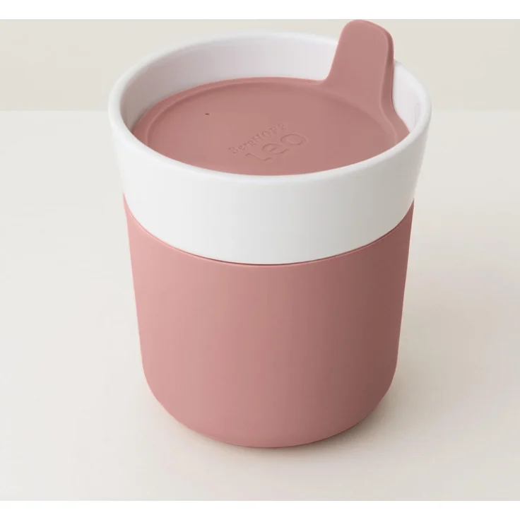 Berghoff 3950136 Reisebecher, Porzellan, 0,25 l, Rosa,Weiß – Bild 4