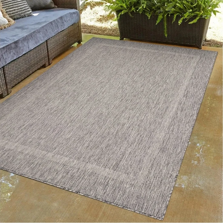 Carpettex Outdoorteppich Unicolor - Einfarbig, Läufer, Höhe: 5 mm, Teppich Wetterfest Balkon Küchenteppich Flachgewebe Sisaloptik – Bild 5