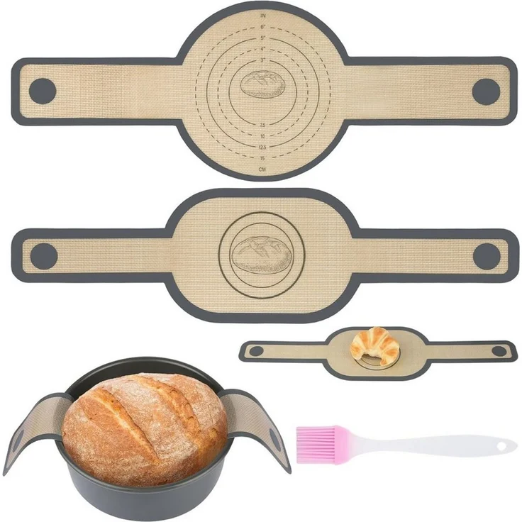 FELIXLEO Backmatte 2er Set Silikon Backmatte für Dutch Oven Brot Backen, (1-tlg) – Bild 1