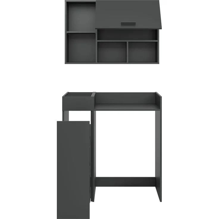 Waschmaschienenumbau Set (B/H/T: 95x195x60 cm) in anthrazit Nachbildung – Bild 4