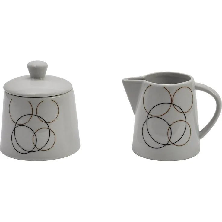 2tlg. Set Milchkännchen und Zuckerdose Look