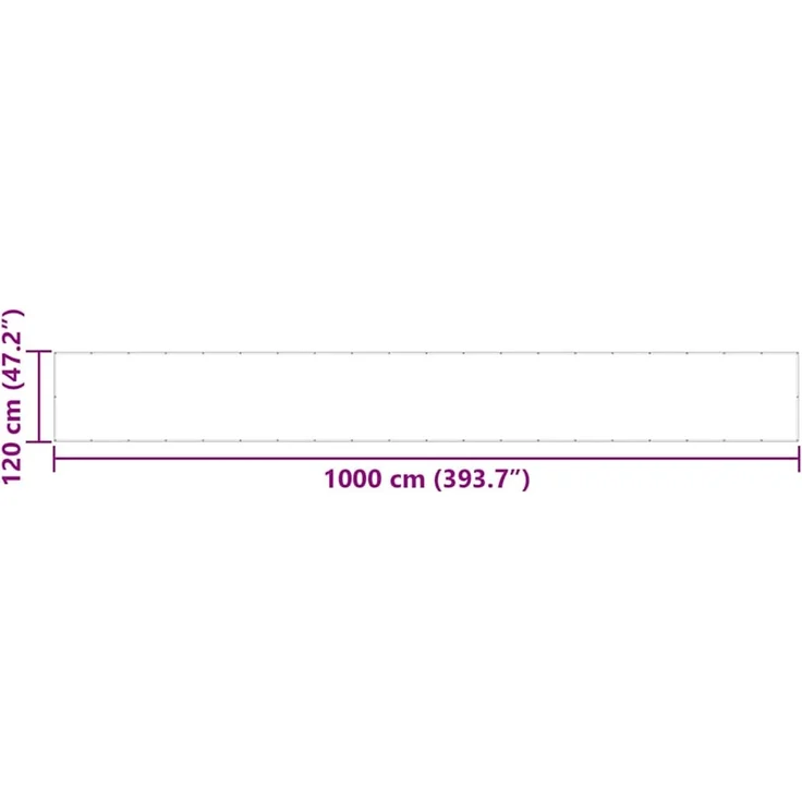 vidaXL Balkon-Sichtschutz Gelb und Weiß Gestreift 120x1000 cm 42002047 – Bild 5
