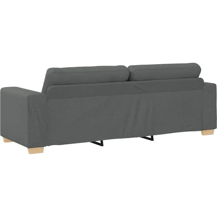 vidaXL 3-Sitzer-Sofa Dunkelgrau 220x78x80 cm Stoff 4105089 – Bild 6