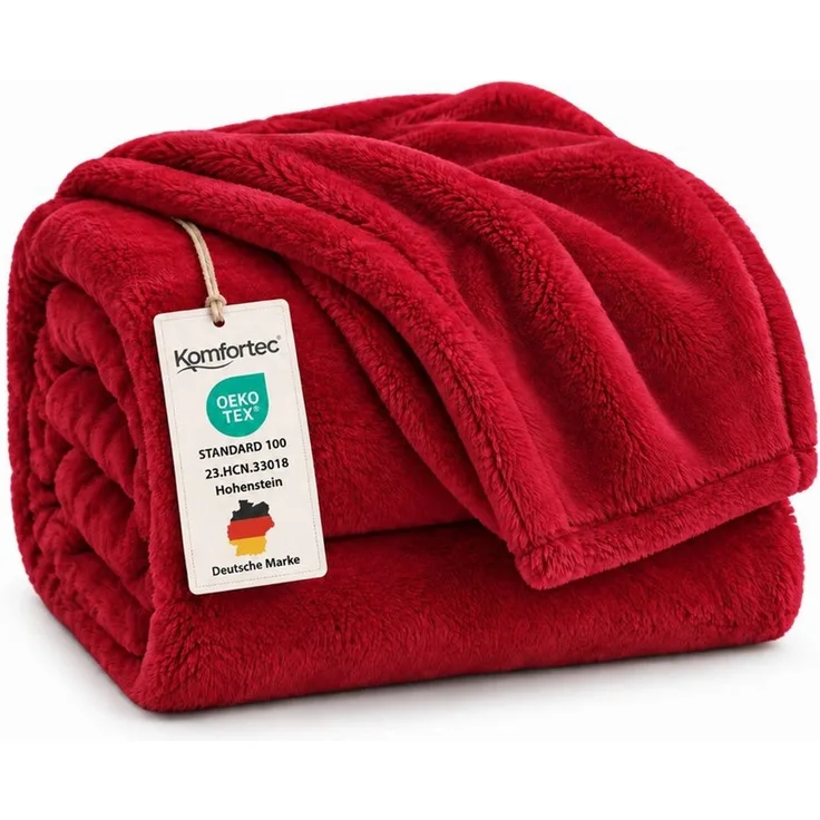 Wohndecke Kuscheldecke 260 g/m², flauschige Wohndecke, Fleecedecke, Oeko-Tex, Komfortec