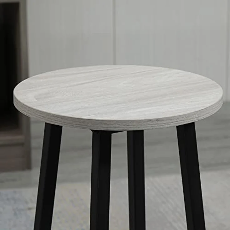 HOMCOM Bargruppe Bartisch-Set im Industriedesign, (Set, 6-tlg), 6-teilig Essgruppe 2 Bartisch mit 4 Stühlen Grau, Schwarz – Bild 10